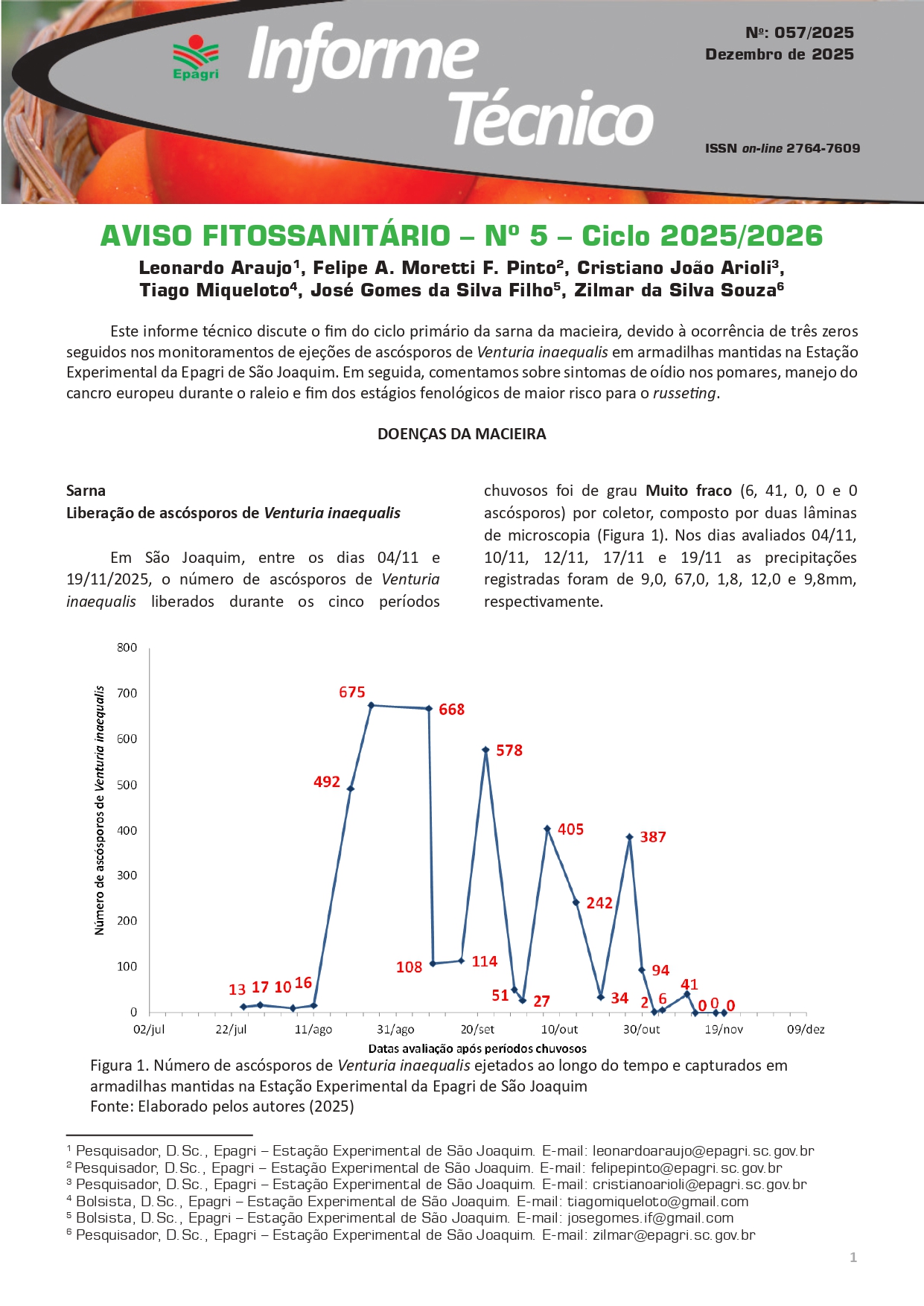 					Visualizar n. 57 (2025): Aviso fitossanitário – Nº 5 – Ciclo 2025/2026
				