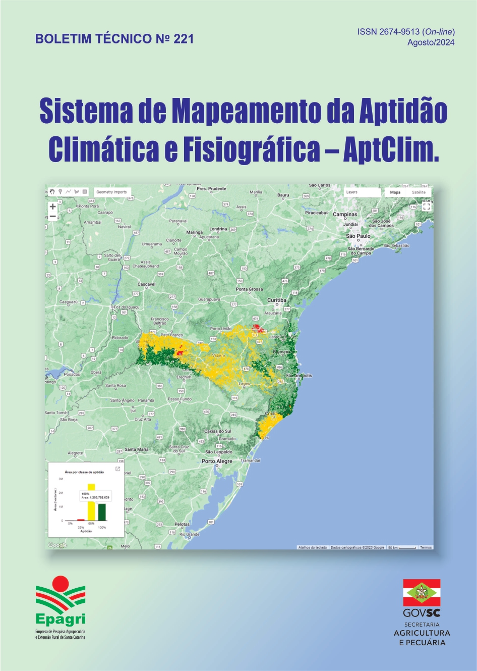 					Visualizar n. 221 (2024): Sistema de Mapeamento da Aptidão Climática e Fisiográfica - AptClim
				