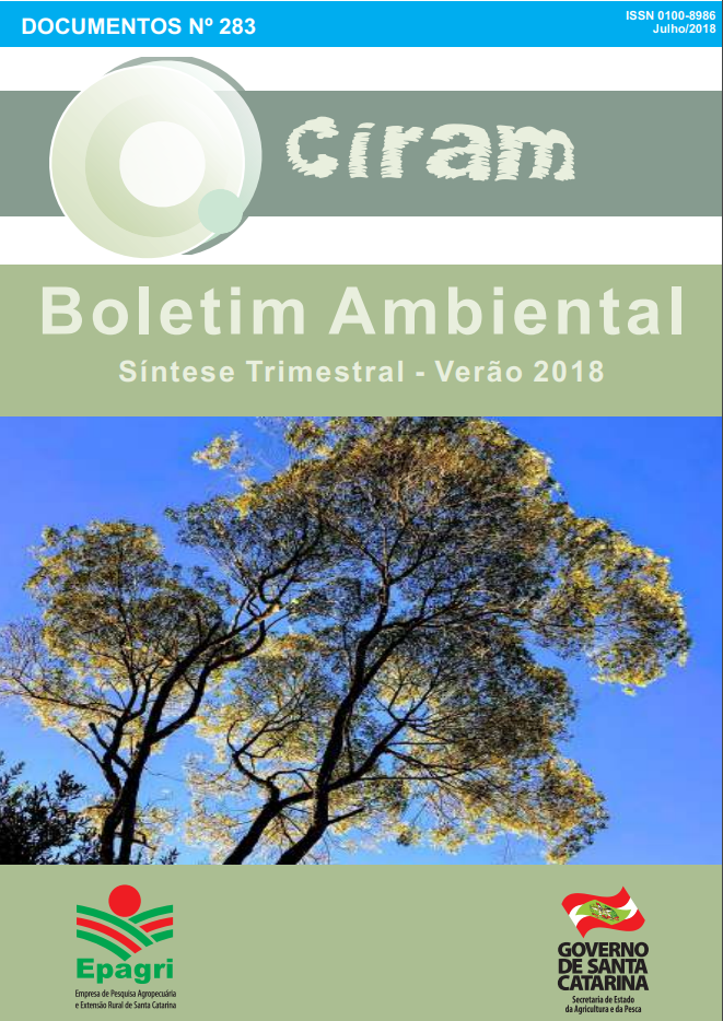 					Visualizar n. 283 (2018): Boletim  Ambiental - Síntese Trimestral: Verão 2018
				