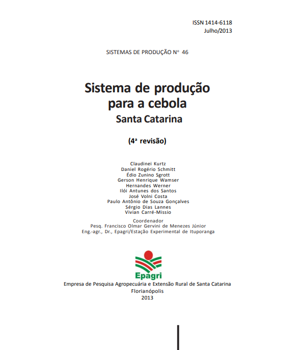 					Visualizar n. 46 (2013): Sistema de produção para a cebola Santa Catarina
				
